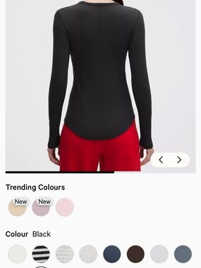 Lululemon Black Long-Sleeve Crewneck Top - Hold Tight Long-Sleeve Shirt with bag